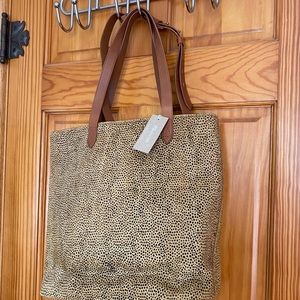 Madewell NWT Medium Transport Genuine Calf Hair Tote